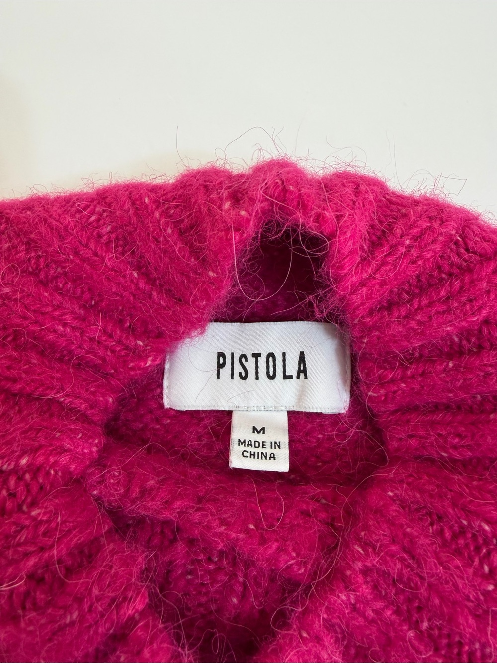 Pistola Women's Carlen Mock Neck Sweater Fuschia Size Medium - Picture 7 of 10